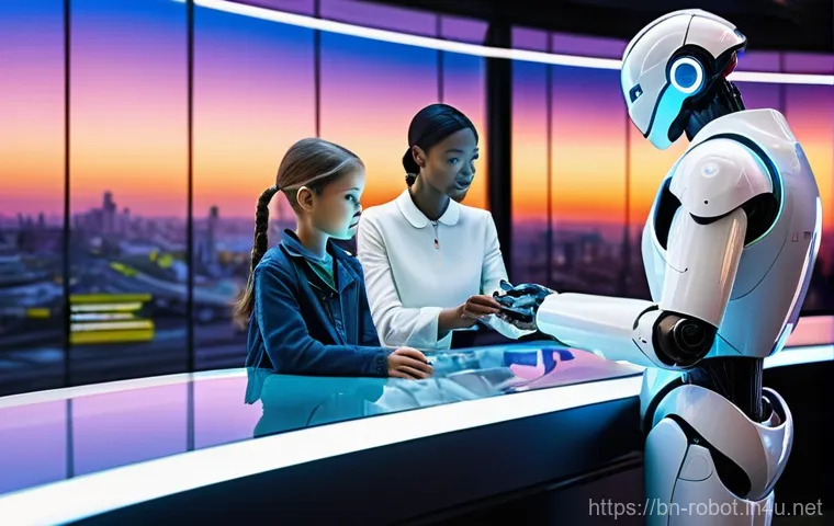 로봇 미래 전망 - **Prompt:** A cozy and modern smart living room, bathed in warm, soft natural light. A sleek, minima...